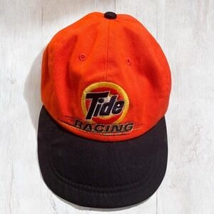Tide Racing Embroidered Cap Orange Black Dad Hat Casual Streetwear Collectible
